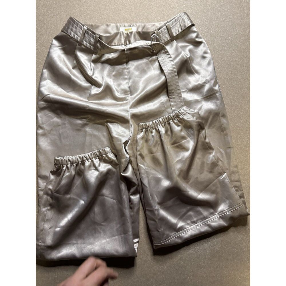 Maeve Anthropologie Silky Satin Belted‎ Jogger Pants Size 8 $150